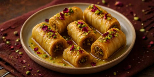 Kahwa Pistachio Baklava Rolls